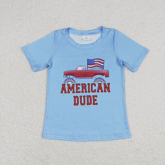 BT0650 baby boys american dude short sleeve summer tshirt