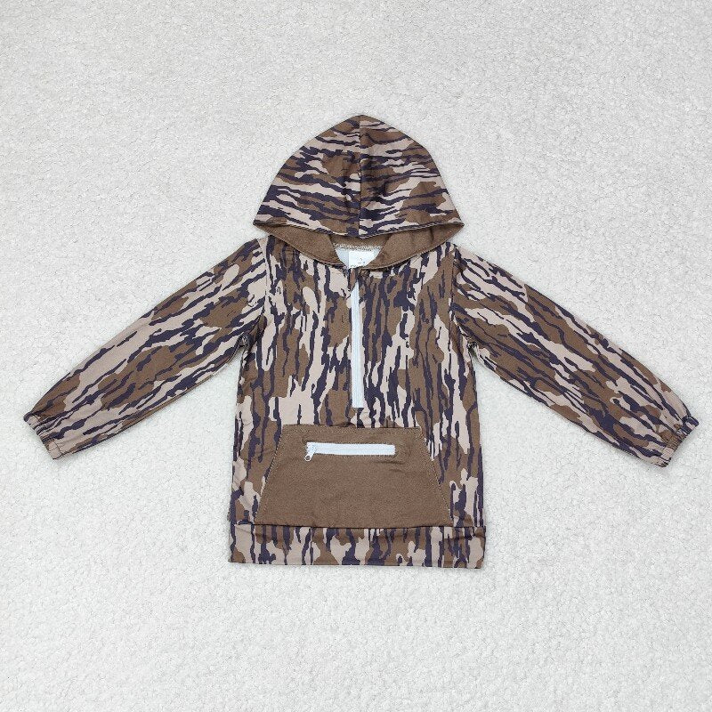 BT0753   toddler boys clothes bottomland camouflage hooded tops