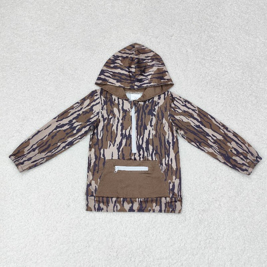 BT0753   toddler boys clothes bottomland camouflage hooded tops
