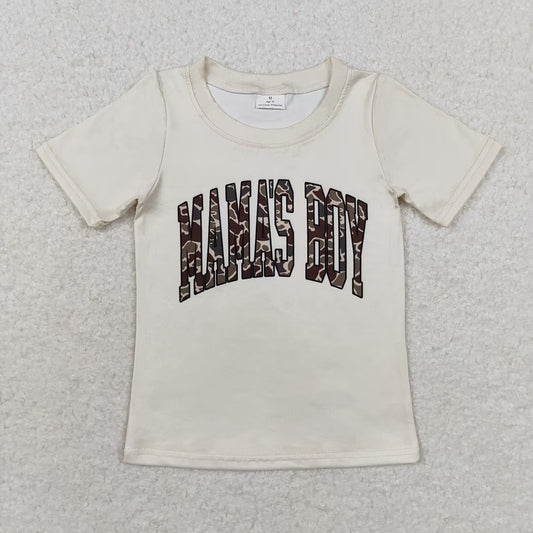 BT0792  baby boy clothes mama's boy camouflage boy summer tshirt