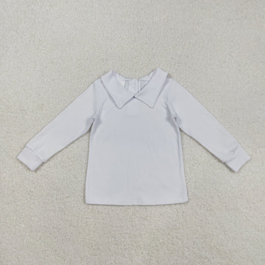 BT0820 Baby Boys White Long Sleeve Tee Shirts Top