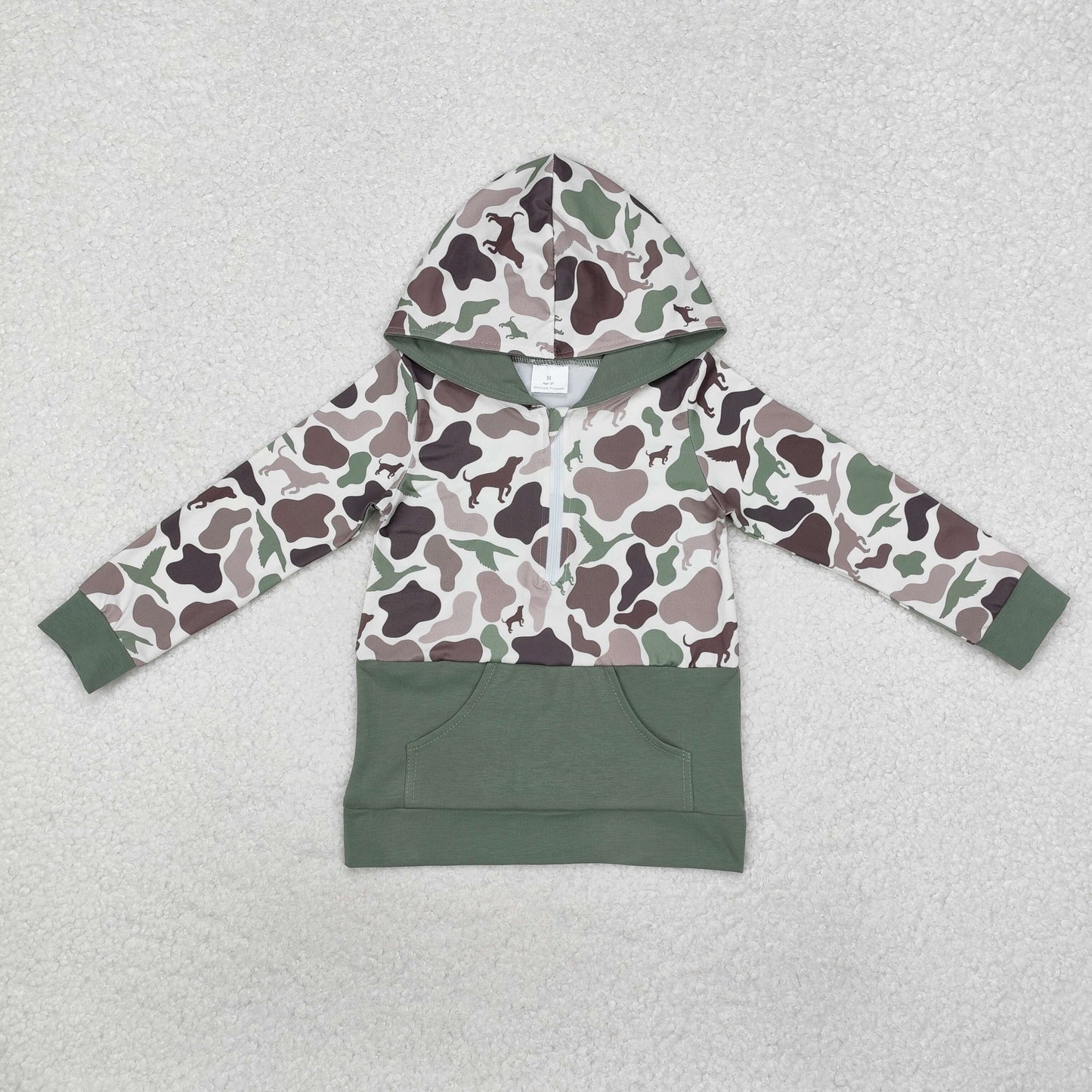 Sibling Baby Boys Ducks Dogs Hunting Camo Pockets Legging Pants Hoodies Pullovers Top