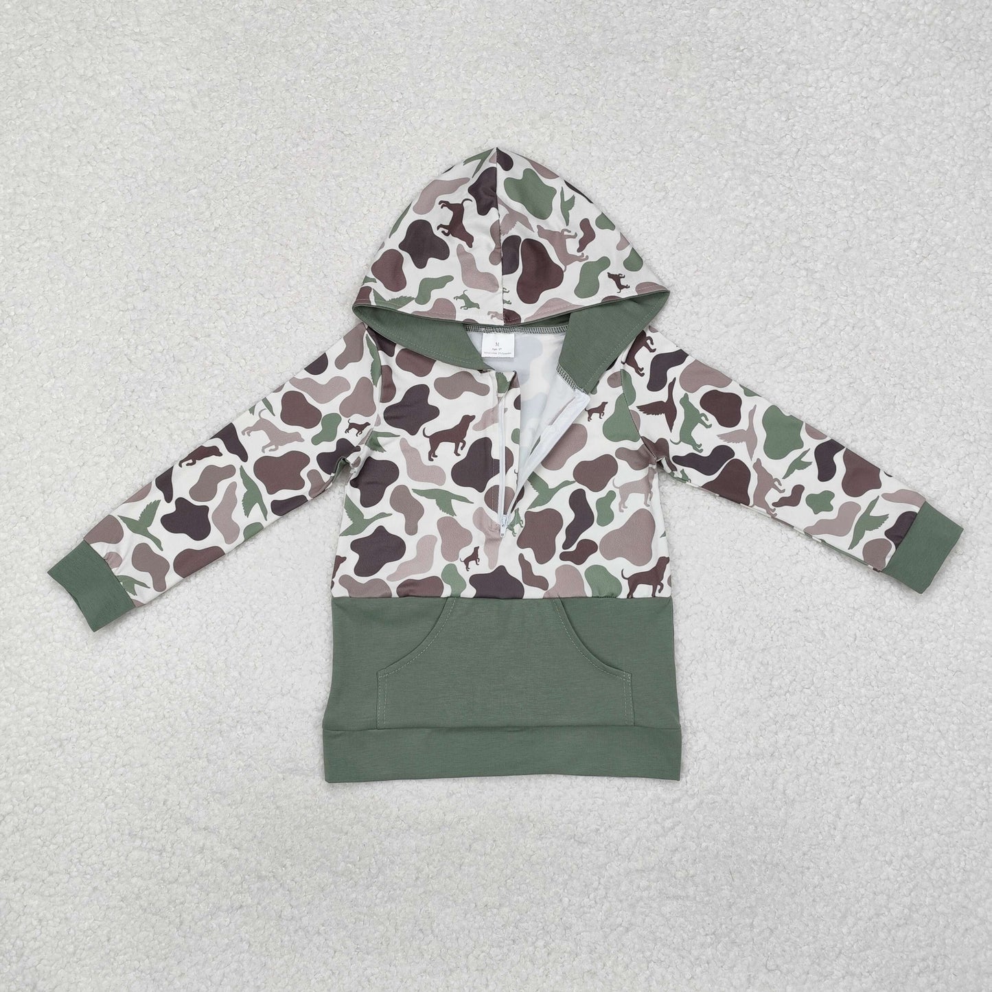 Sibling Baby Boys Ducks Dogs Hunting Camo Pockets Legging Pants Hoodies Pullovers Top