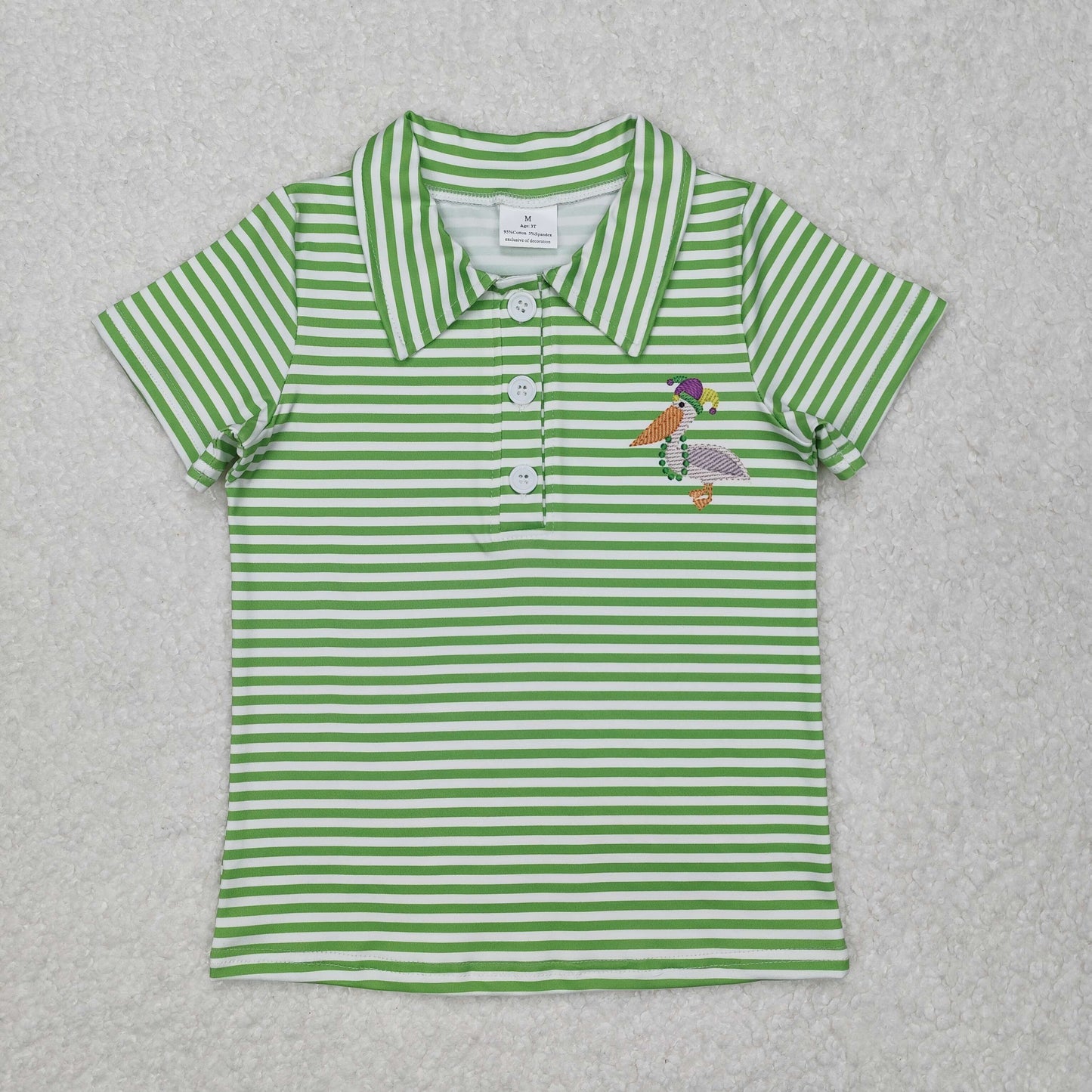 BT1094   toddler boy clothes mardi gras boy summer top shirt