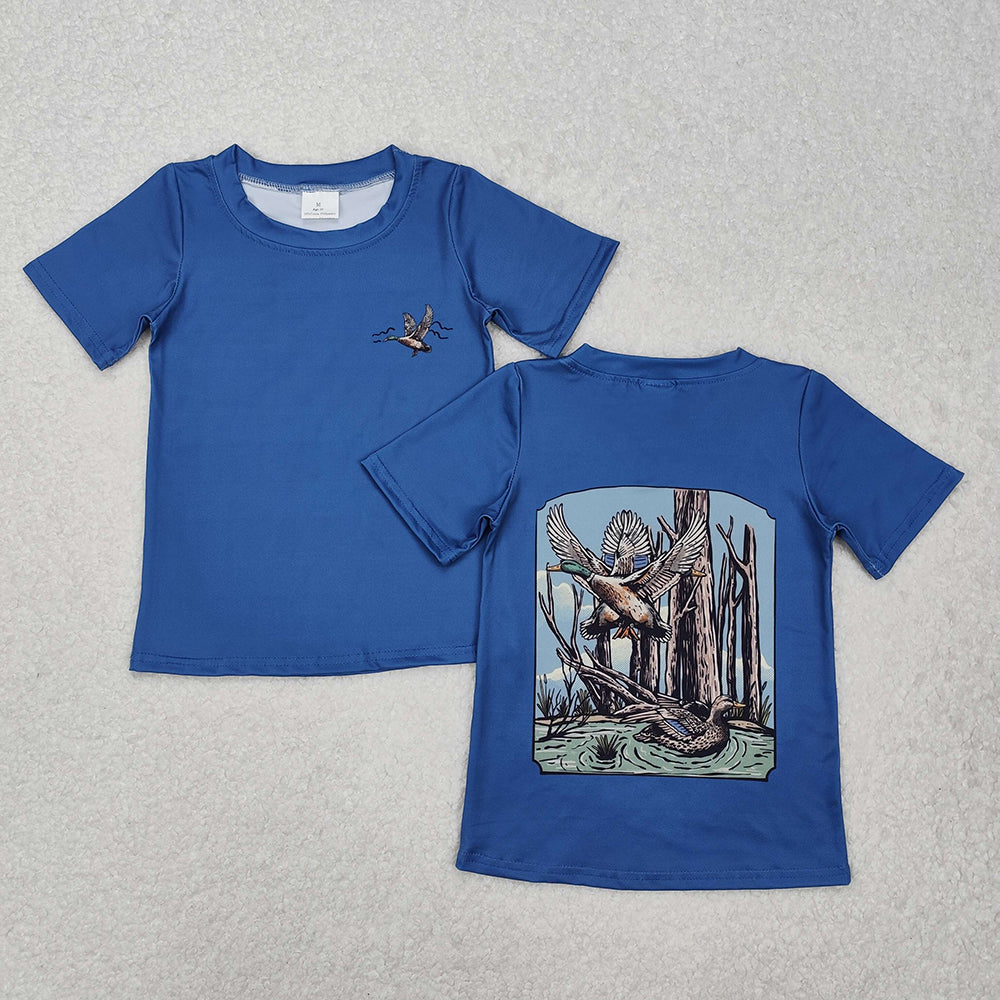 Sibling Baby Boys Hunting Duck Short Sleeve Tee Shirts Tops
