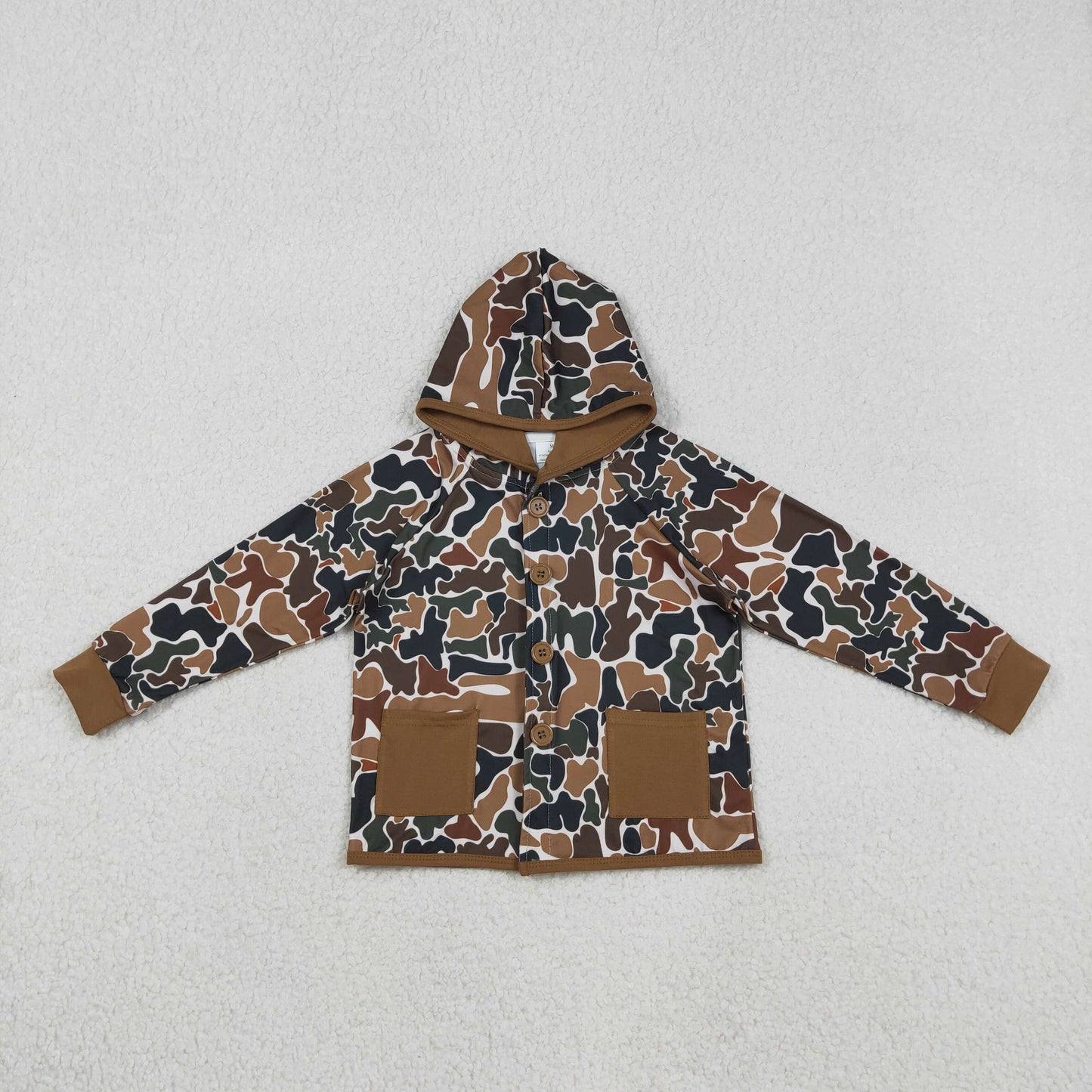 Sibling Baby Boys Southern Camo Pockets Button Hoodies Jackets Top