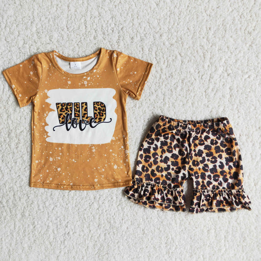 wild love T-shirts Shorts Sets C12-2