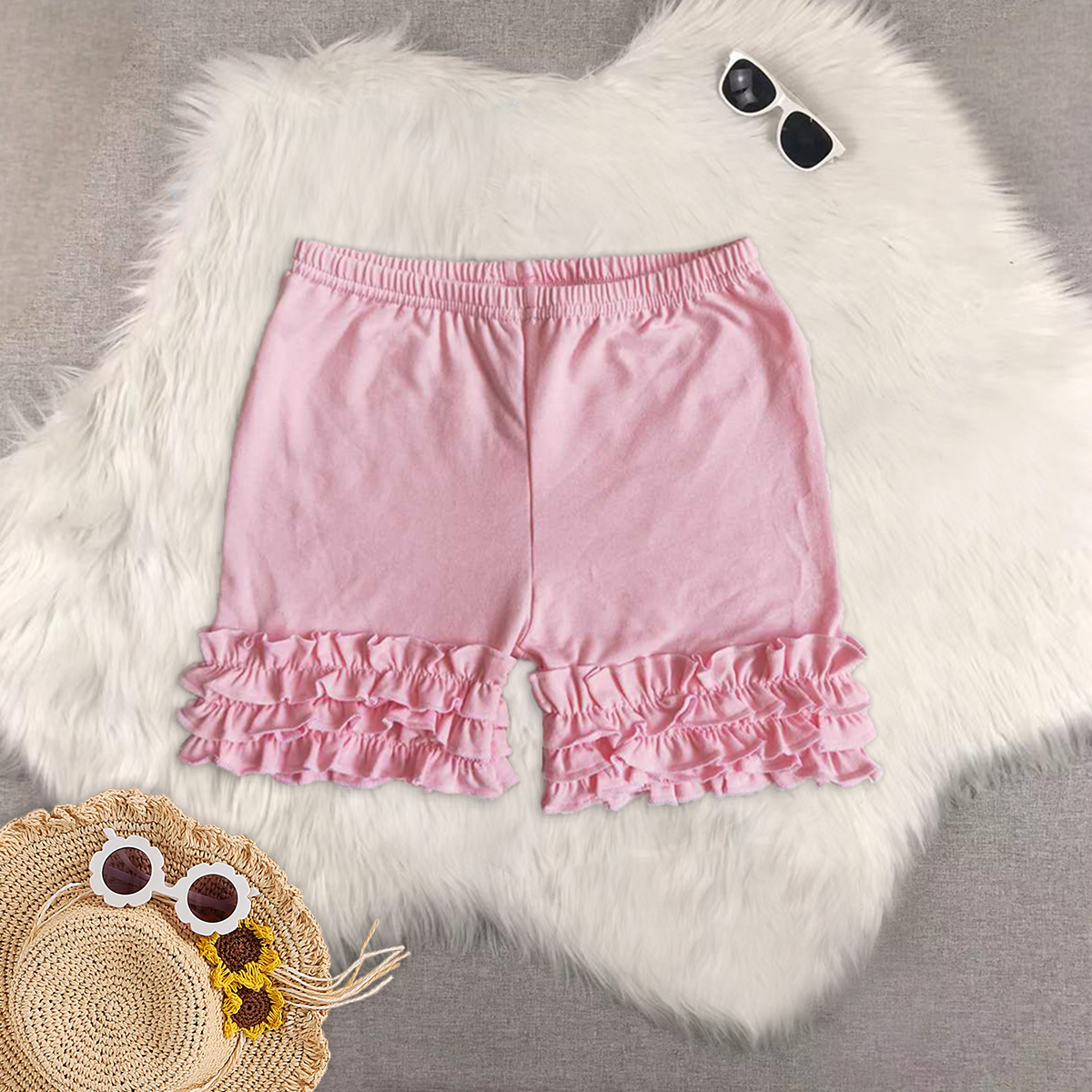Sibling Baby Girls Summer Icing Ruffle Shorts