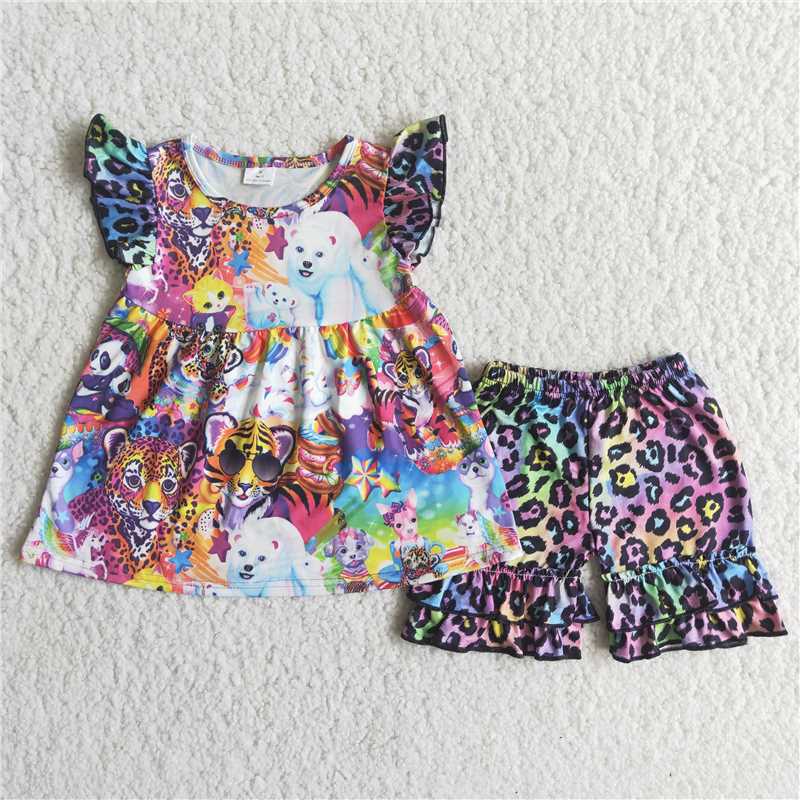 lisa frank tops shorts set C16-3