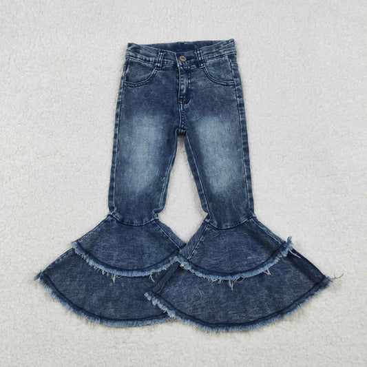 C5-15 Baby Girls Bell Bottom Denim Pants Jeans