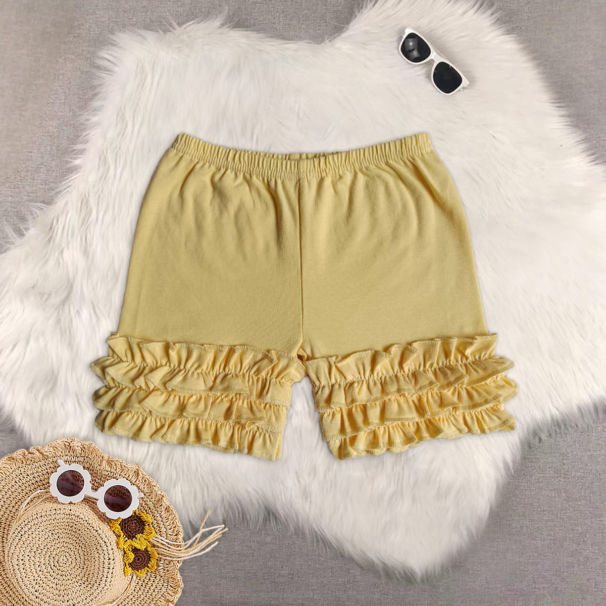 Sibling Baby Girls Summer Icing Ruffle Shorts