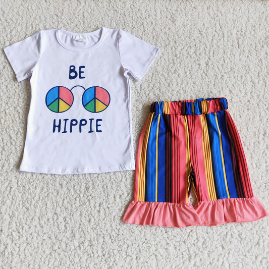 Be Hippie t-shirts Shorts Sets D2-27