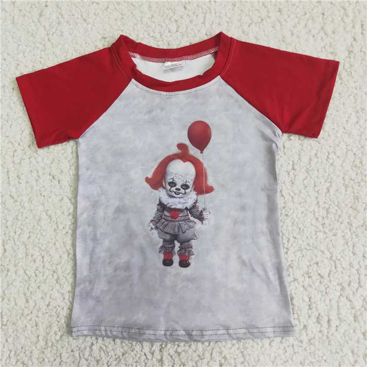 Halloween clown printed T-shirt D3-29