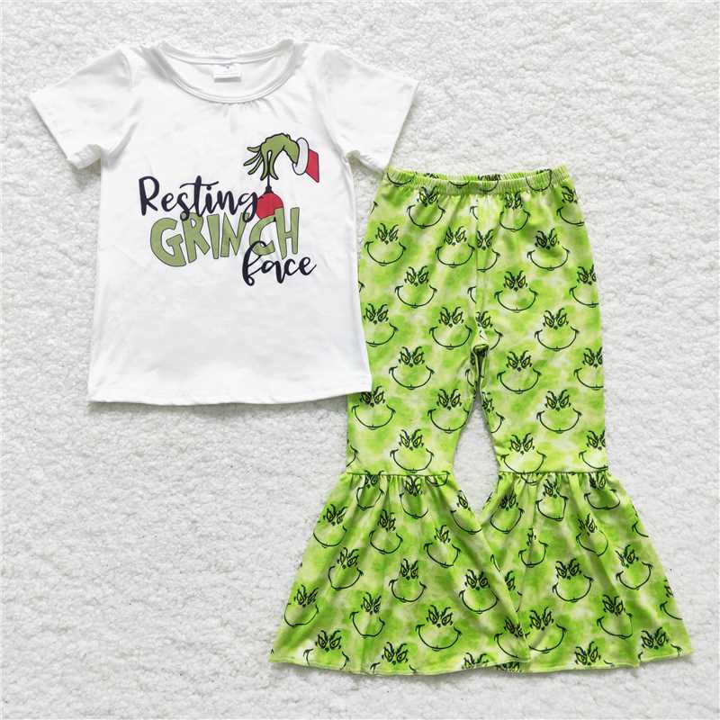 E3-30 baby girl clothes green cartoon christmas outfits-promotion 2023.12.2