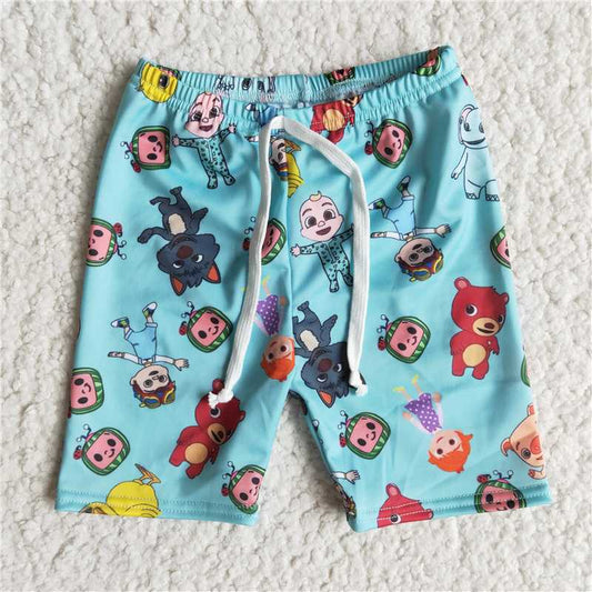 boys cartoon swim trunk E8-16