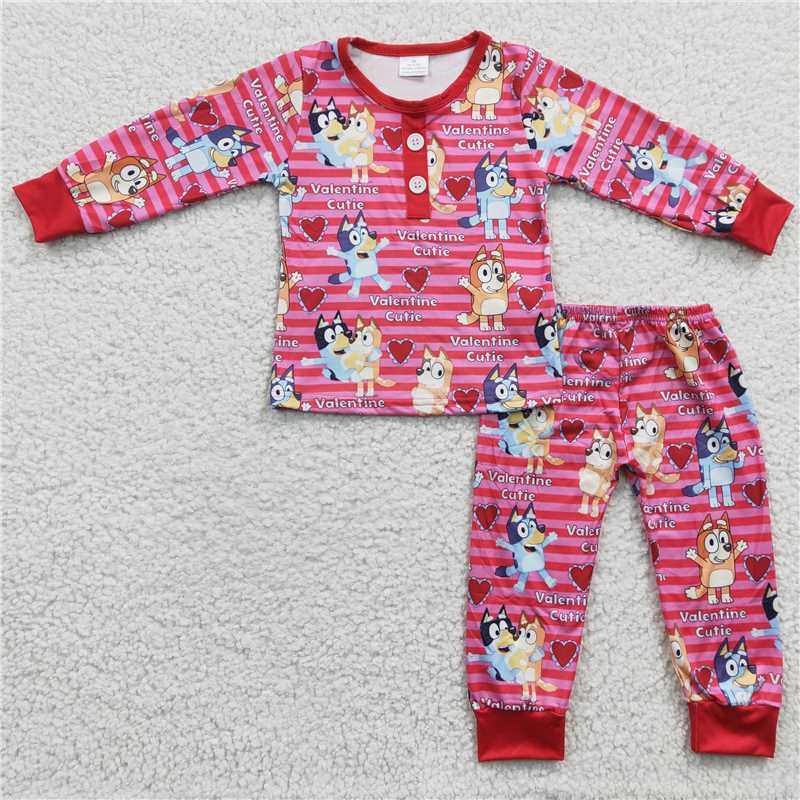 red stripe dog pajamas sets G2-20-1