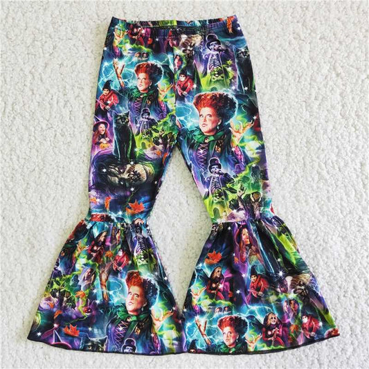 girls Halloween witch printed Pants G5-8-1