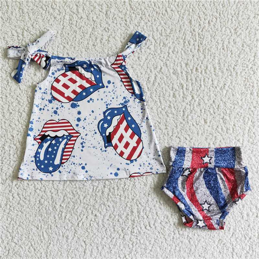 USA flag camis Tops Bummies Set GBO0042