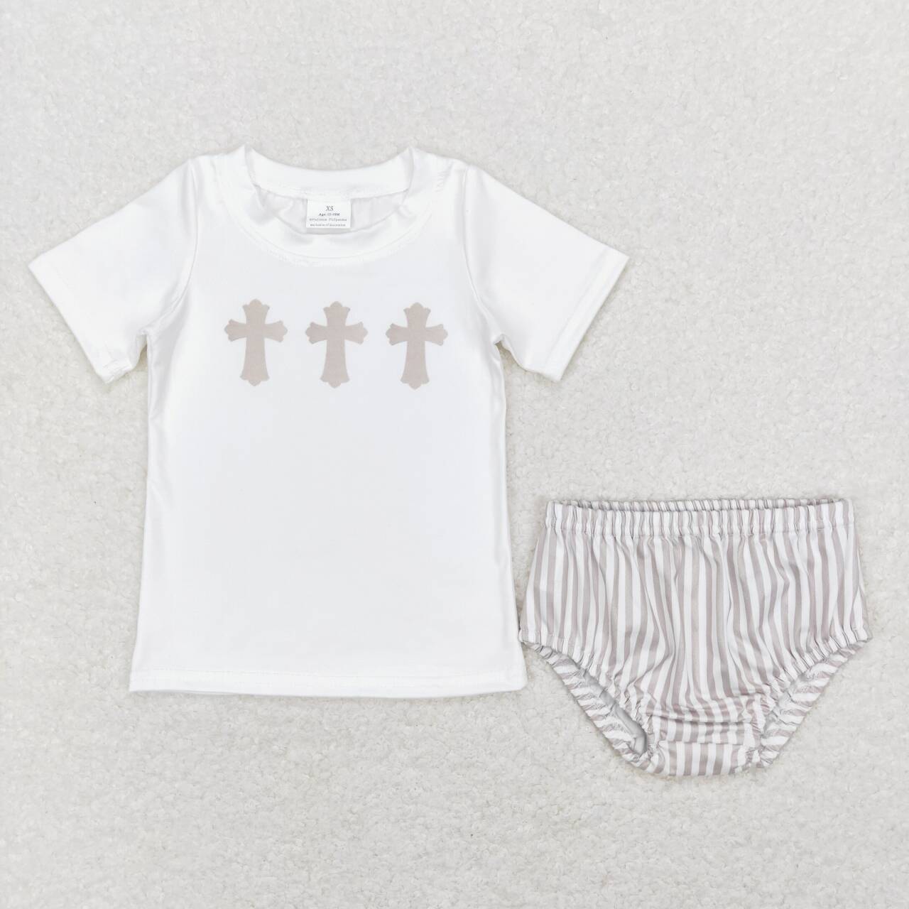 GBO0211 baby boy clothes  cross boy easter bummies set