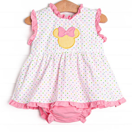 GBO0314 pre-order baby girl clothescartoon mouse girl summer bummies sets
