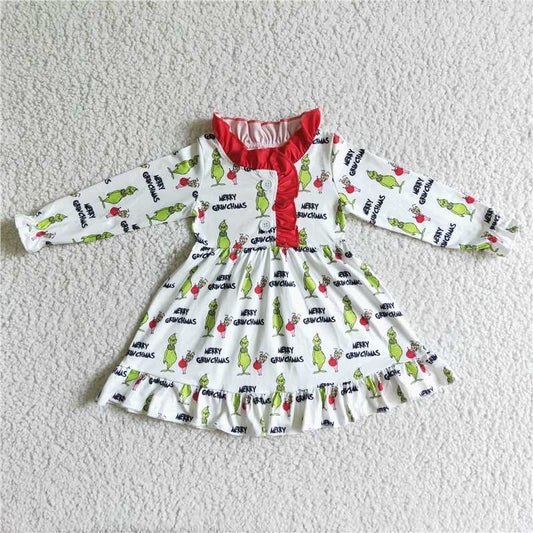 merry Xmas Cartoon Dress GLD0068