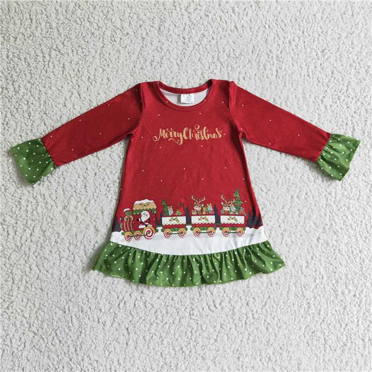 baby merry christmas dress GLD0147