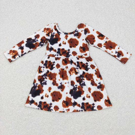 GLD0226 baby girl clothes girl milk pattern dress