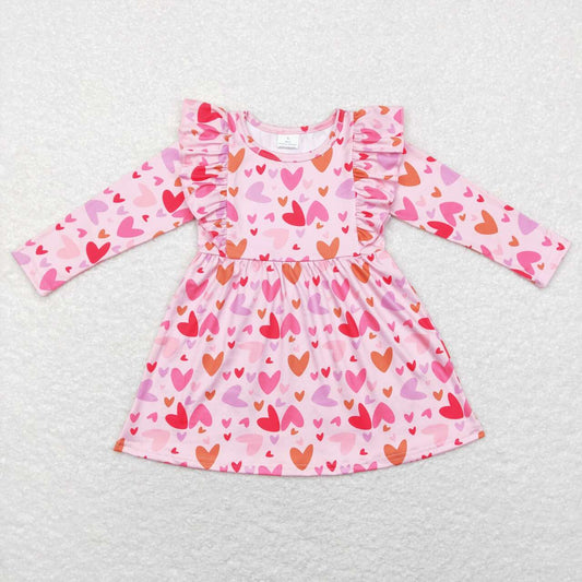 GLD0460 baby girl clothes girl love valentine day dress