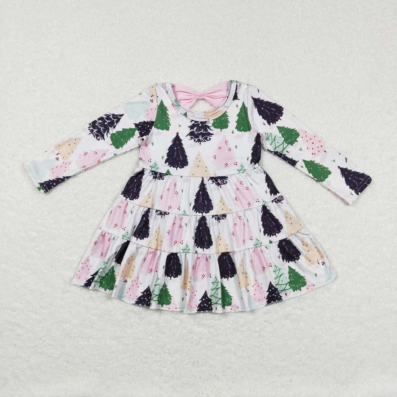 GLD0468 baby girl christmas long sleeve dress