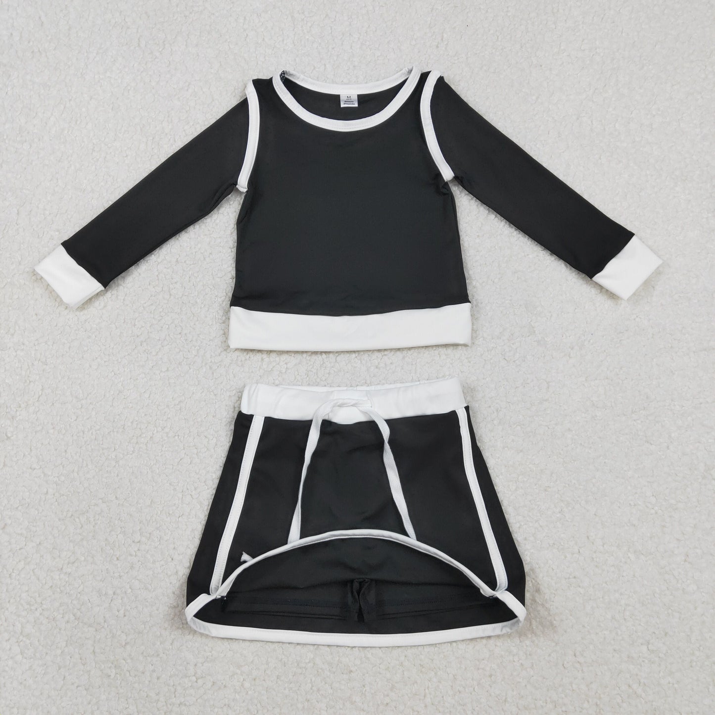 Sibling Baby Girls Long Sleeve Top Skirt Shorts Yoga Active Clothes Sets