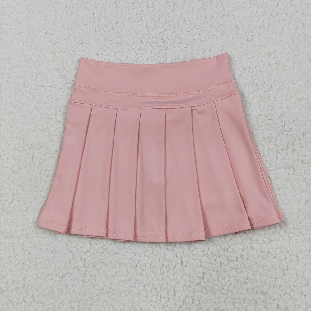 GLK0078 Baby girls pink yoga tennis pleated shorts skirts bottoms