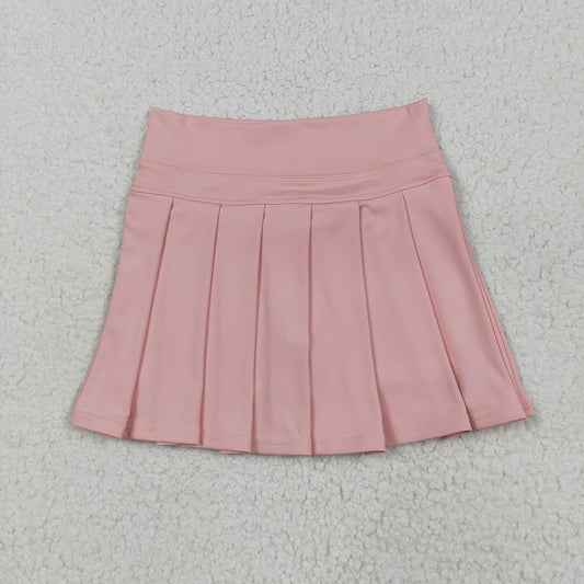 GLK0078 Baby girls pink yoga tennis pleated shorts skirts bottoms