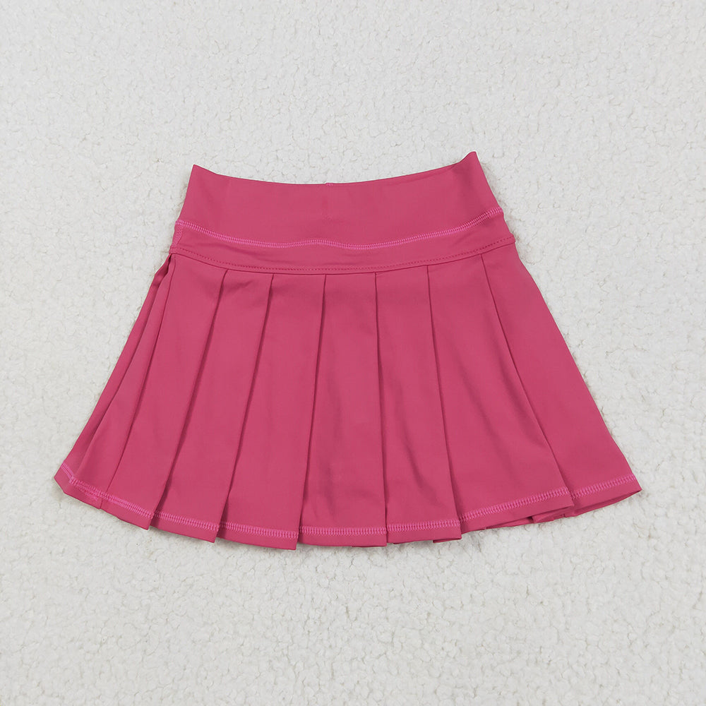 GLK0079 Baby girls hotpink yoga tennis pleated shorts skirts bottoms