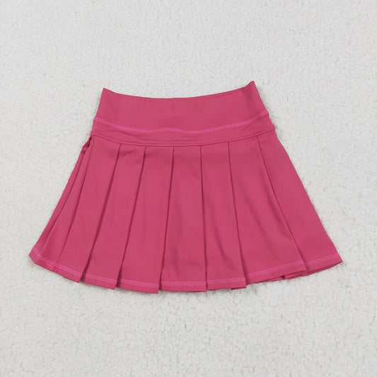 GLK0079 Baby girls hotpink yoga tennis pleated shorts skirts bottoms