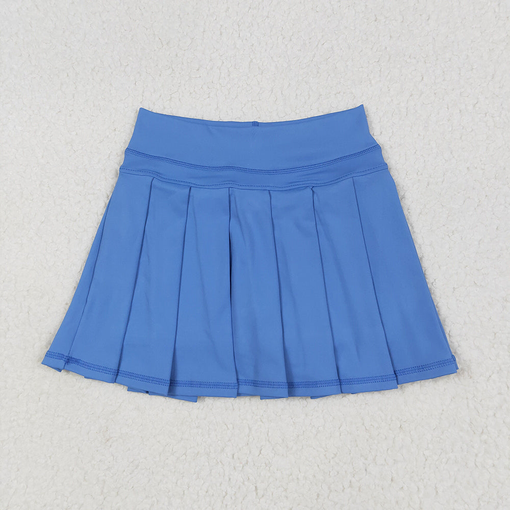 GLK0084 Baby girls Blue yoga tennis pleated shorts skirts bottoms