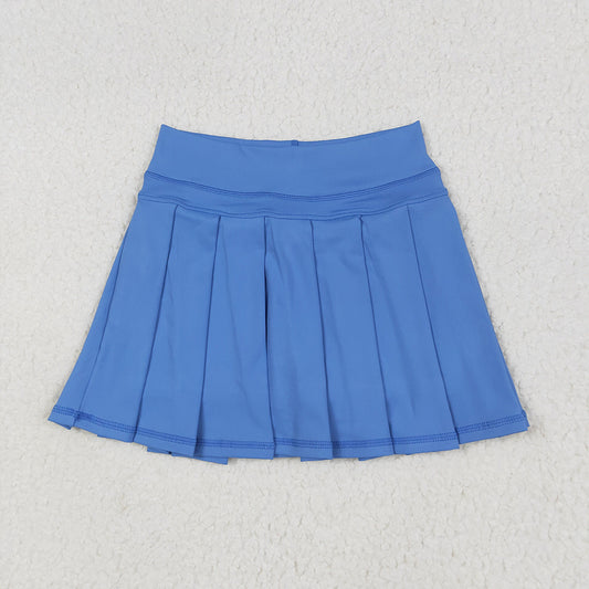 GLK0084 Baby girls Blue yoga tennis pleated shorts skirts bottoms