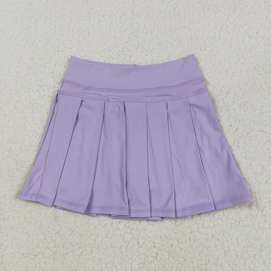 GLK0085 Baby girls Lavender yoga tennis pleated shorts skirts bottoms