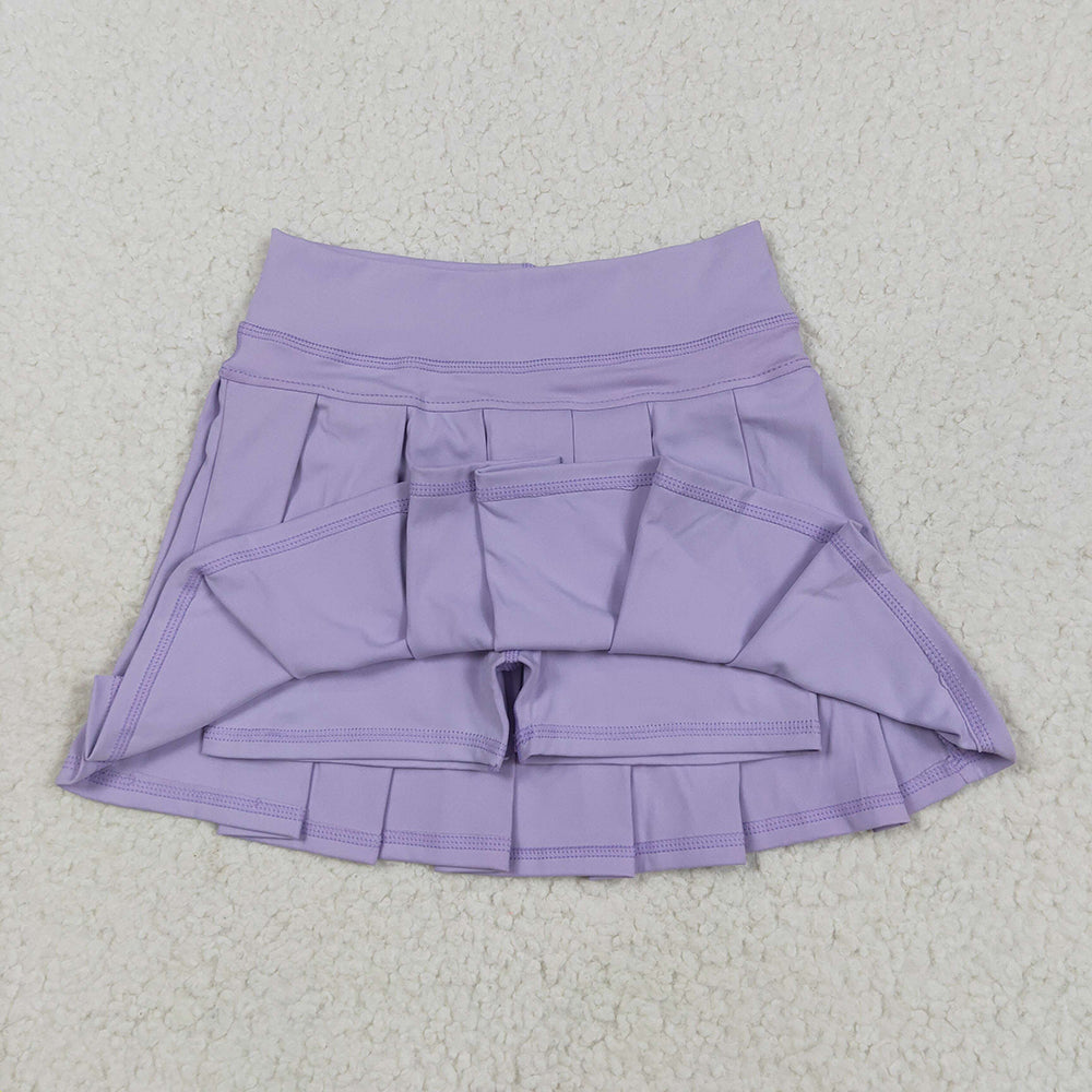 GLK0085 Baby girls Lavender yoga tennis pleated shorts skirts bottoms