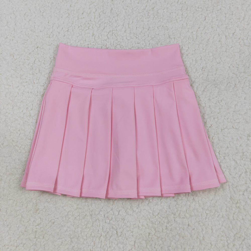 GLK0088 toddler girl clothes Pink athletic summer yoga Pleated Skirts