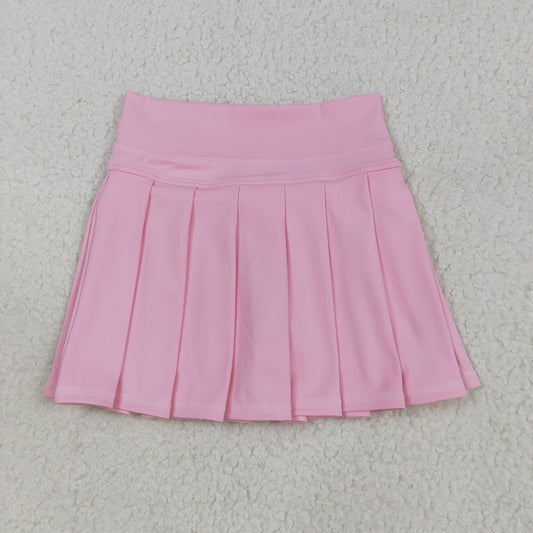 GLK0088 toddler girl clothes Pink athletic summer yoga Pleated Skirts