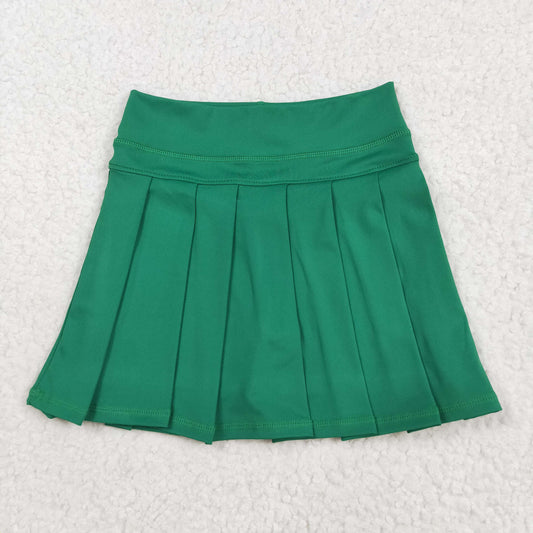 GLK0126 Baby Girls Green Yoga Active Pleated Skirts Short Bottom
