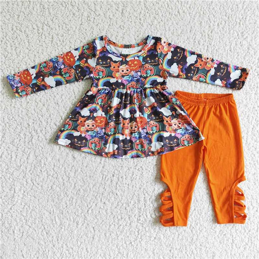 Halloween tunic Tops leggings set GLP0028