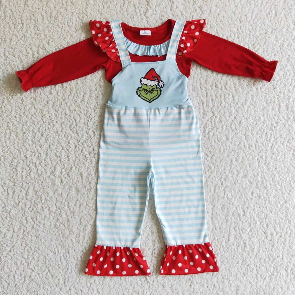 Christmas cartoon suspender overalls GLP0192