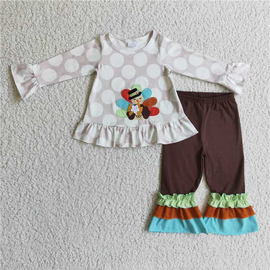 turkey embroidered girls suits GLP0219