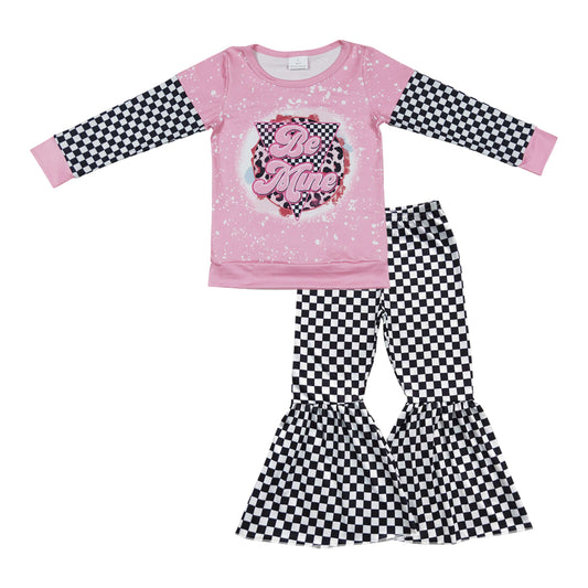 girls be mine shepherd check tops bottoms outfit GLP0446