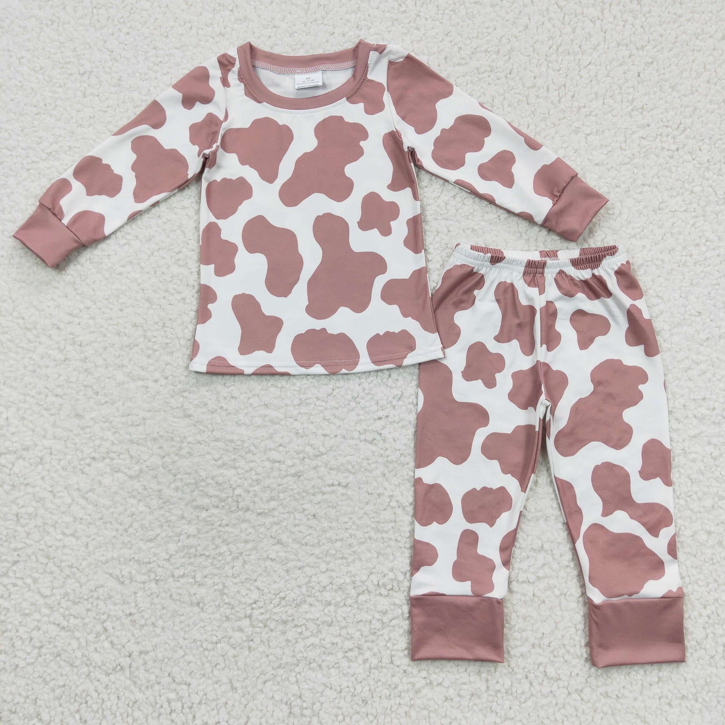 girls brown cow pajamas sets GLP0448