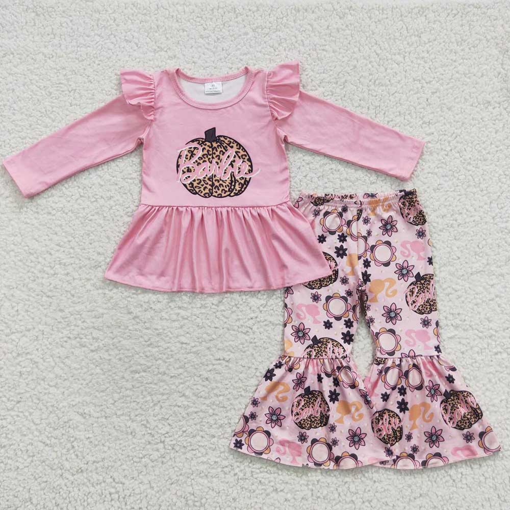 Sibling Baby Girls Fall Shirt Bell Pants Outfits Sets