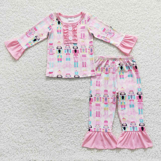 Pink girl princess cartoon pajamas set GLP0623