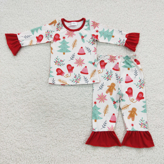 Christmas tree ginger girl pajamas set GLP0636