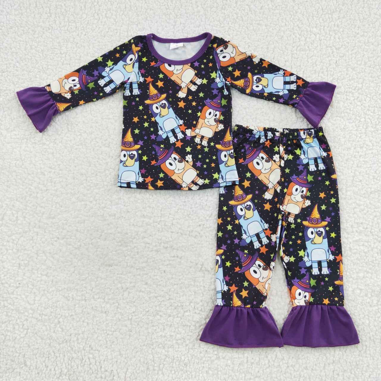 Cartoon dog star girl purple pajamas set GLP0660